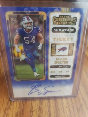 2022 Panini Contenders Baylon Spector Showcase  Ticket Rookie Auto SSP - Bills - Image 1 of 4