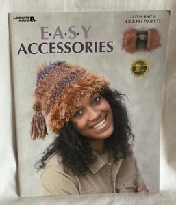 Leisure Arts Easy Accessories Leaflet #3522 12 Knit & Crochet Projects Lion Yarn - Picture 1 of 2