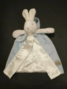 Bunnies by the Bay con Lazo Azul Suave Vellón Satinado Lovey Manta de Seguridad Juguete - Imagen 1 de 12