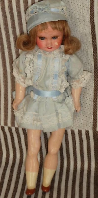 ANCIENNE POUPEE TETE EN COMPOSITION SFBJ 31 CM CHEVEUX NATURELS - Photo 1/4