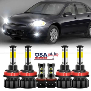 Kit de 6 bombillas antiniebla LED blancas para Chevrolet Impala 2006-2013 combo faros para Chevrolet Impala - Imagen 1 de 12