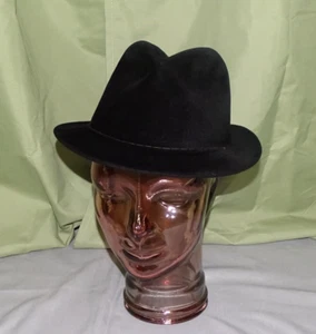 Fedora in schwarzem Velour von Cambrera Gr: (US 6-3/4) (metrisch 54 cm) - Bild 1 von 10