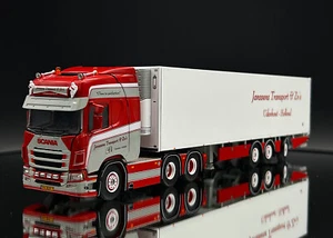 Scania R highline 6x2 tridec reefer trailer"Janssens Transport" WSI truck models - Picture 1 of 18