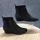 Nurture Boots Womens 8.5 M Francie Chelsea Wedge Heels Ankle Bootie Gray Leather