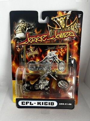 West Coast Choppers Jesse James "CFL-Rigid" Silver Black 1:31 Scale Motorcycle - Image 1 of 2