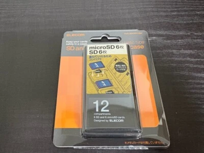 ELECOM memory card case SD case plastic(SDx6 + micro SDx6) CMC-SDCPP12BK  NE - Image 1 of 3