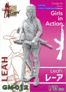 Figura de resina genuina 1/35 ZLPLA Leah Girls en acción montaje modelo GM-012 - Imagen 1 de 9