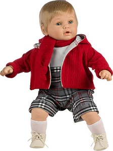 Berbesa - Dulzon, poupée bébé pleuré en costume à carreaux, 62 cm (80371) - Imagen 1 de 1