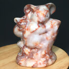 112 g cristal naturel. pierre de dentelle rouge. Sculpté à la main. Koala exquis. Statues d'animaux9