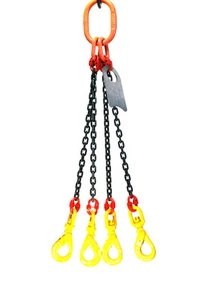 Kettenschlinge - 9/32" x 6' Quad Bein mit drehbaren formschlüssigen Haken - Klasse 80 - Bild 1 von 1