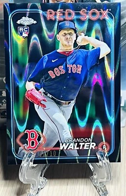 2024 Topps Chrome Brandon Walter No.254 Black Ray Wave 1/10 Boston Red Sox 🔥 - Image 1 of 3