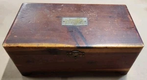Vintage Wooden Letter Box or Men's Dresser Box 10 in - Picture 1 of 10