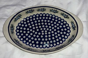 Vintage STUNNING Manfaktura Handpainted Boleslawiec Oval Casserole Dish - Picture 1 of 5