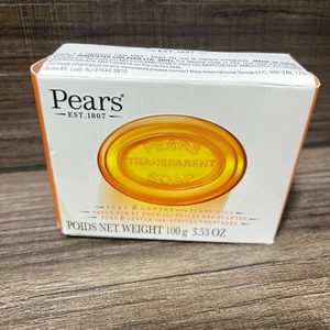 Pears Transparent Glycerin Bar Soap Pure & Gentle Original Amber 3.53 oz Natural - Picture 1 of 7