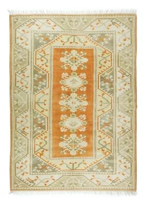 6.6x9.4 Ft Turkish Milas Rug, Modern Geometric Pattern Hand Knotted Wool Carpet - Picture 1 of 5