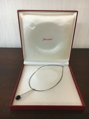 Baccarat Tentazione Duo Collana Goccia Argento E Cristallo Nero Modello1 - Immagine 1 di 4