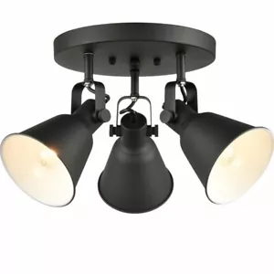 Multi-Directional Ceiling Spot Light Semi Flush Mount Round Track Light - Picture 1 of 10