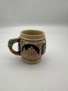 German Castles Small Stein Mug Cobalt Blue Feindlbruder Drachenfels Burg Katz - Picture 1 of 6