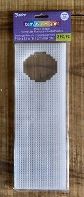 LOT OF 3 Plastic Canvas Door Hanger Blanks 7 Count 9.5" x 3.5" NEW - Image 1 of 4