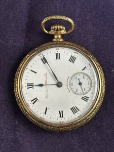 Hampden Gen'l Stark Model 4 16-Size 17-Jewel Running Antique Pocket Watch ~7 - Picture 1 of 8