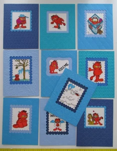 Painted Handmade Greeting Card Embossed Garfield the Cat Sarcastic Lazy (10count - Picture 1 of 11