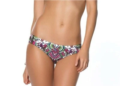Becca by Rebecca Virtue Multicolored Banded Bikini Bottom Women’s Size XS Buckle - Image 1 of 4