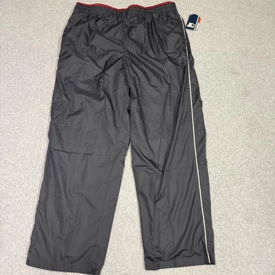 Starter Wind Pants Mens Large Greystone Loose Fit Athletic Drawstring Nylon - Image 1 of 4