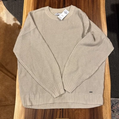 Suéter Hollister Vintage Talla Grande Pequeña Beige ¡Nunca Usado! Foto 1 de 4