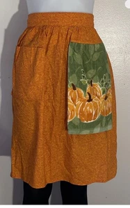 Grembiule vintage tessuto autunno/autunno hostess ringraziamento con asciugamano zucca - Foto 1 di 3