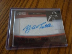 TARJETA DE TESOROS ATEMPORALES PANINI FIRMADA Y A TITTLE NEW YORK GIANTS - Imagen 1 de 1