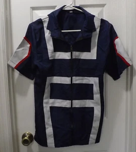 My Hero Academia Manga Blue White Izuku Shoto Training Uniform Top Jacket Size S - Picture 1 of 3