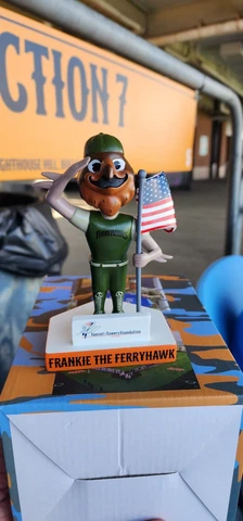 2023 Staten Island Ferry Hawks SGA Mascot Veterans Salute Bobblehead 7/23 Cover