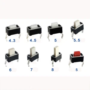 3 x 6 x 4.3 - 8mm Momentary Tactile Tact Push Button Switch 2 Pin SPST Micro - Picture 1 of 5