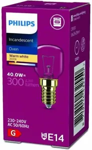 Philips Bombilla Bombilla Bombilla Horno Bombilla 40W E14 T29 - Imagen 1 de 1