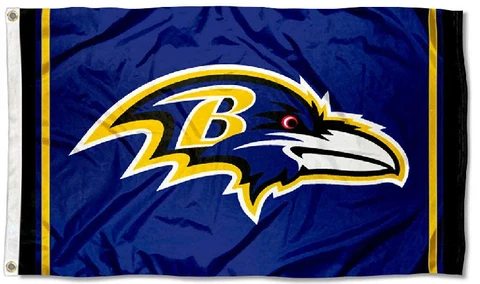 Baltimore Ravens Flag ~ Large 3'X5' ~ NFL ~ FREE SHIPPING Cover