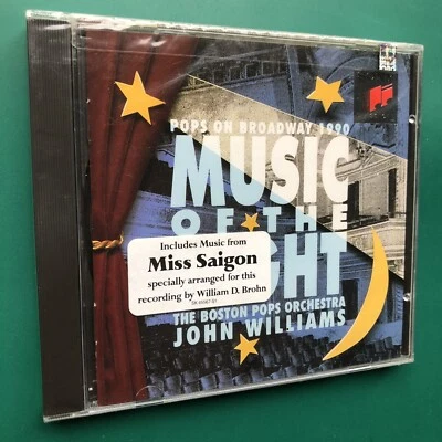 John Williams MUSIC OF THE NIGHT Boston Pops On Broadway Musicals CD USA SEALED - Image 1 of 4