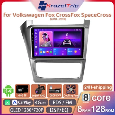 8 Core Car Radio for VW Volkswagen Fox CrossFox SpaceCross 2010 - 2019 WIFI DSP - Image 1 of 4