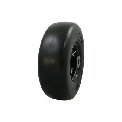 Universal Fit Flat Free 9X 3.50-4 Lawnmower Tire Assembly High quality Black - Image 1 of 4