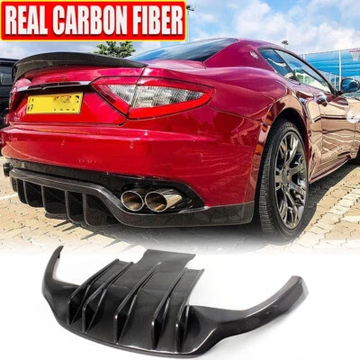Se adapta a Maserati Granturismo GT GTS parachoques trasero difusor alerón labial CARBONO REAL Foto 1 de 4