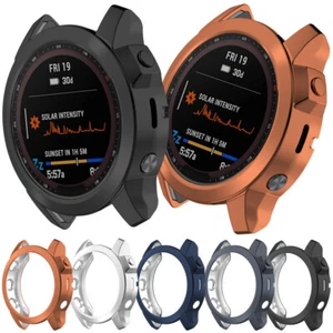 For Garmin Fenix 7 7X 7S Solar Electroplating TPU Bumper Case Cover Protector - Picture 1 of 46