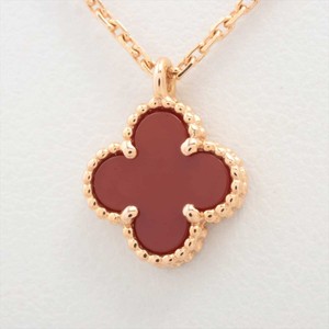 Van Cleef & Arpels Sweet Alhambra Carnelian Necklace 750 (PG) 2.6g