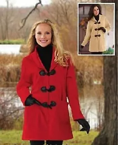 NEW WOMAN RED FLEECE JACKET GREAT FOR THOSE BREEZY DAYS RED XLARGE - Picture 1 of 9