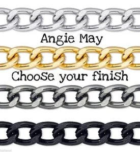 10 FEET! Non-Tarnish Aluminum 11x7mm Jewelry Large Curb Chain - Picture 1 of 5