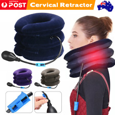 Air Inflatable Neck Pillow Head Cervical Traction Support Stretcher Pain Relief