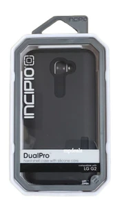 New Incipio Dualpro Hard Shell Dual Layer Cas LG G2 Verizon VS980 Black - Picture 1 of 3