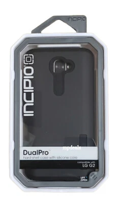 New Incipio Dualpro Hard Shell Dual Layer Cas LG G2 Verizon VS980 Black - Image 1 of 3
