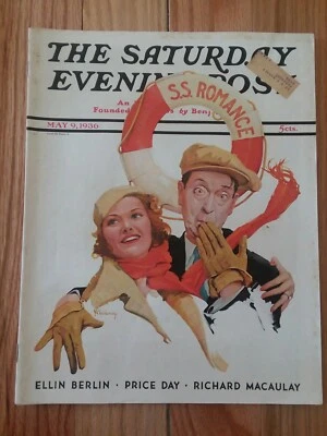 1936 Saturday Evening Post May 9 - Japanese Juggernaut - Image 1 of 4