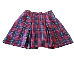 Dennis Uniform J15 Juniors 15 Catholic School Skirt Style 868 Red Navy Plaid - Picture 1 of 5