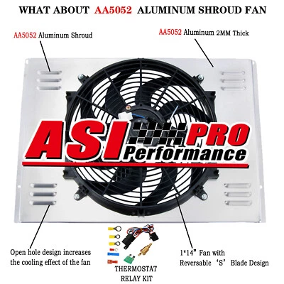 Aluminum Shroud Fan+Relay for 1969-1974 Dodge Coronet Charger 3.7L-7.2L V8 Foto 1 de 4