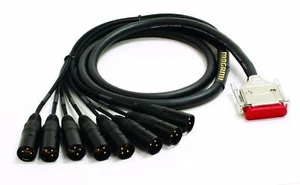 Mogami GOLD-DB25-XLRM-15 | 8-channel out DB25 XLR Male Studio Snake Cable 15 ft - Picture 1 of 1